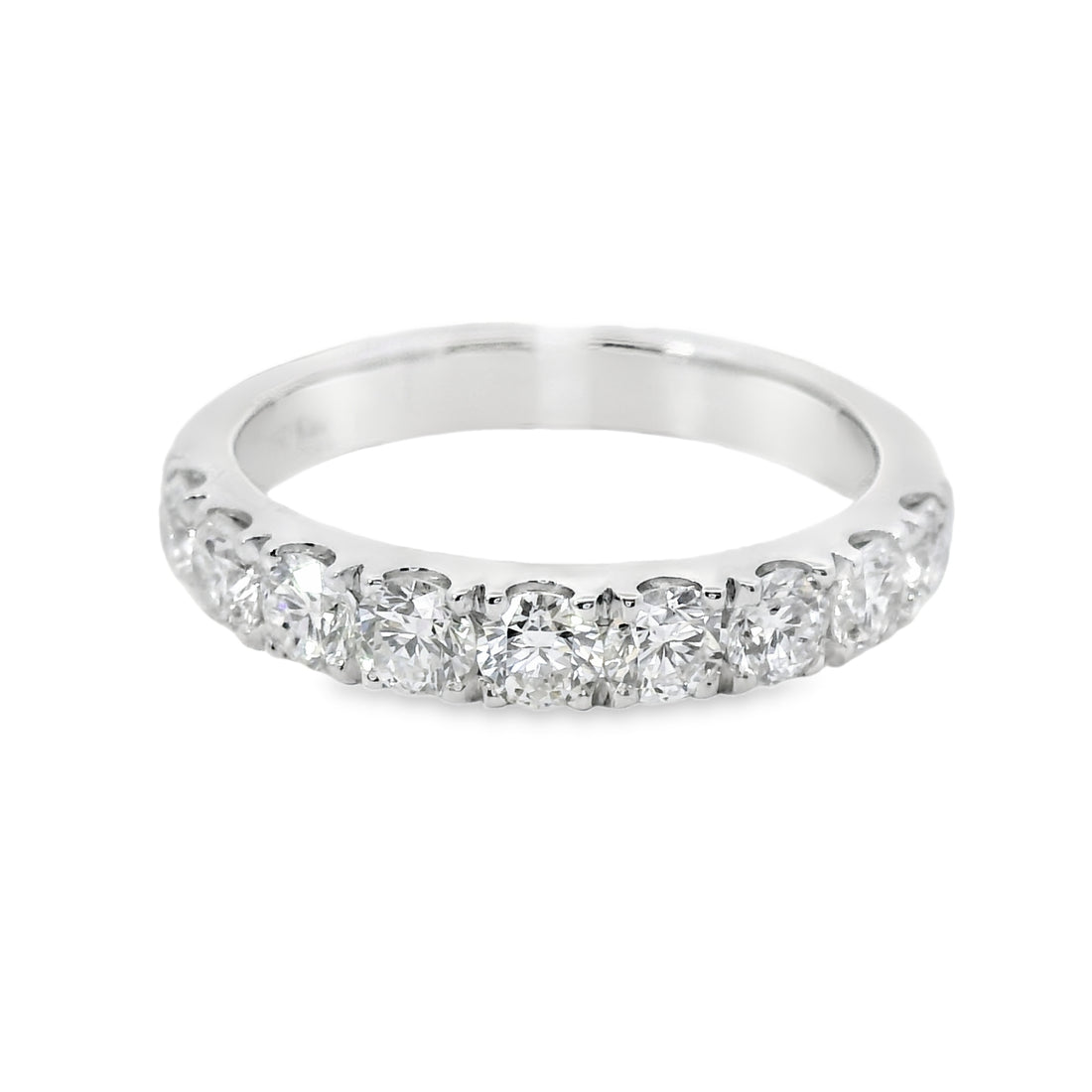 18kt White Gold Diamond Shared Prong Wedding Ring (1.01ct)