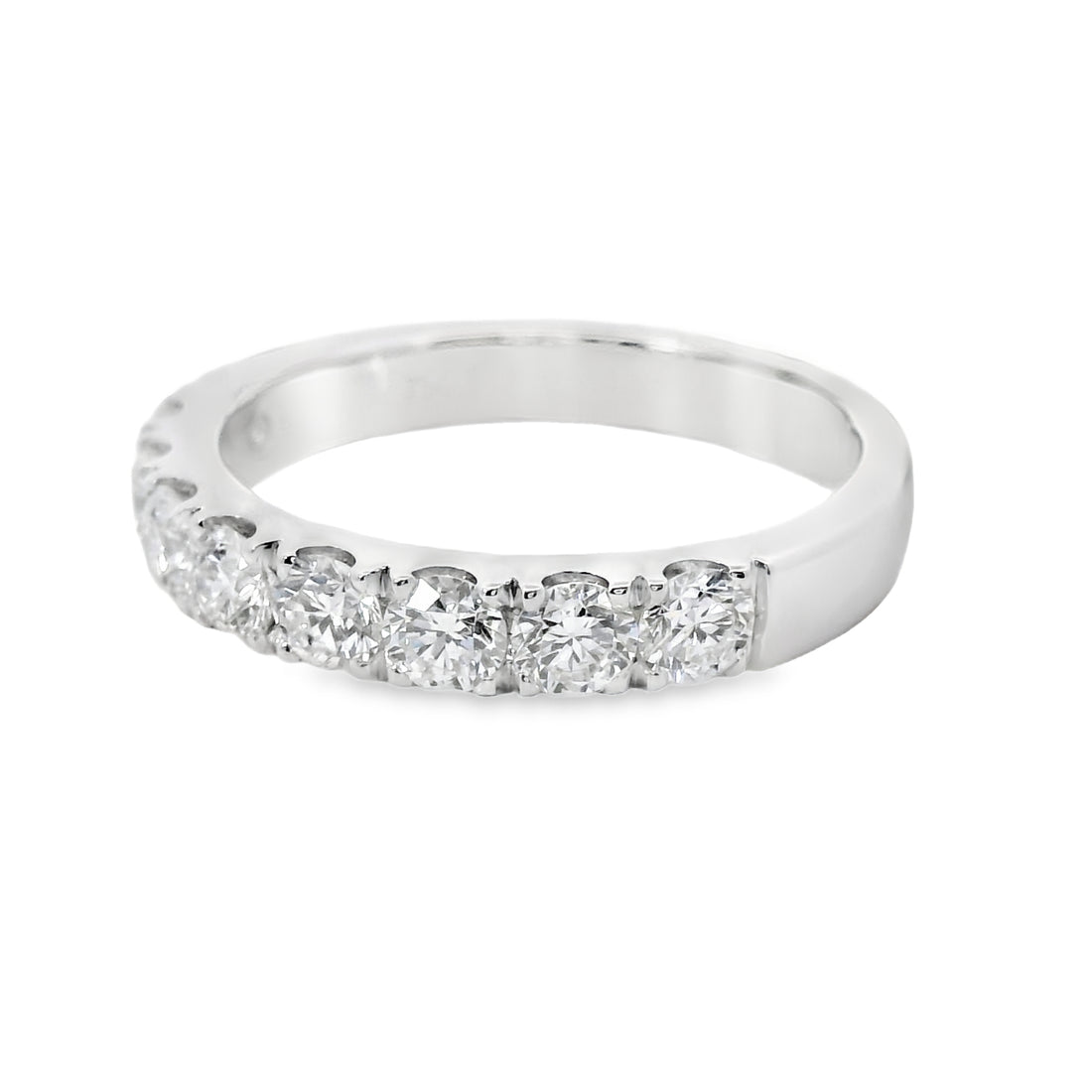 18kt White Gold Diamond Shared Prong Wedding Ring (1.01ct)