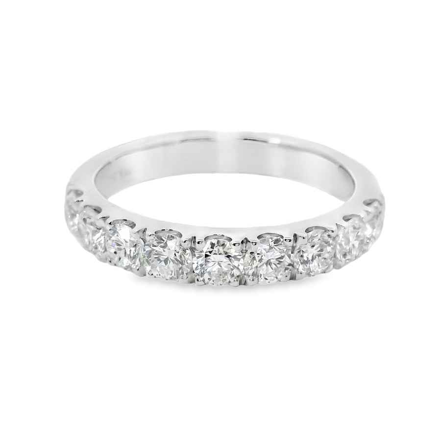 18kt White Gold Diamond Shared Prong Wedding Ring (1.01ct)