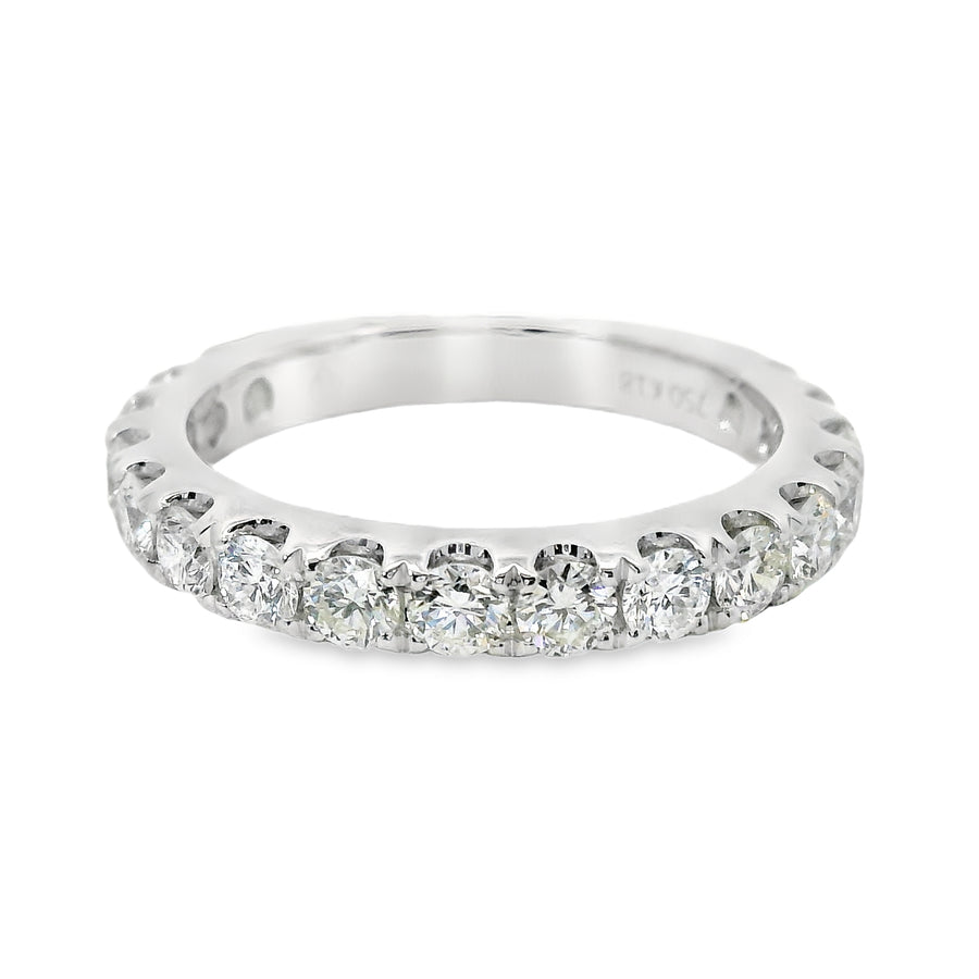 18kt White Gold Diamond Prong Set Wedding Ring (1.26ct)