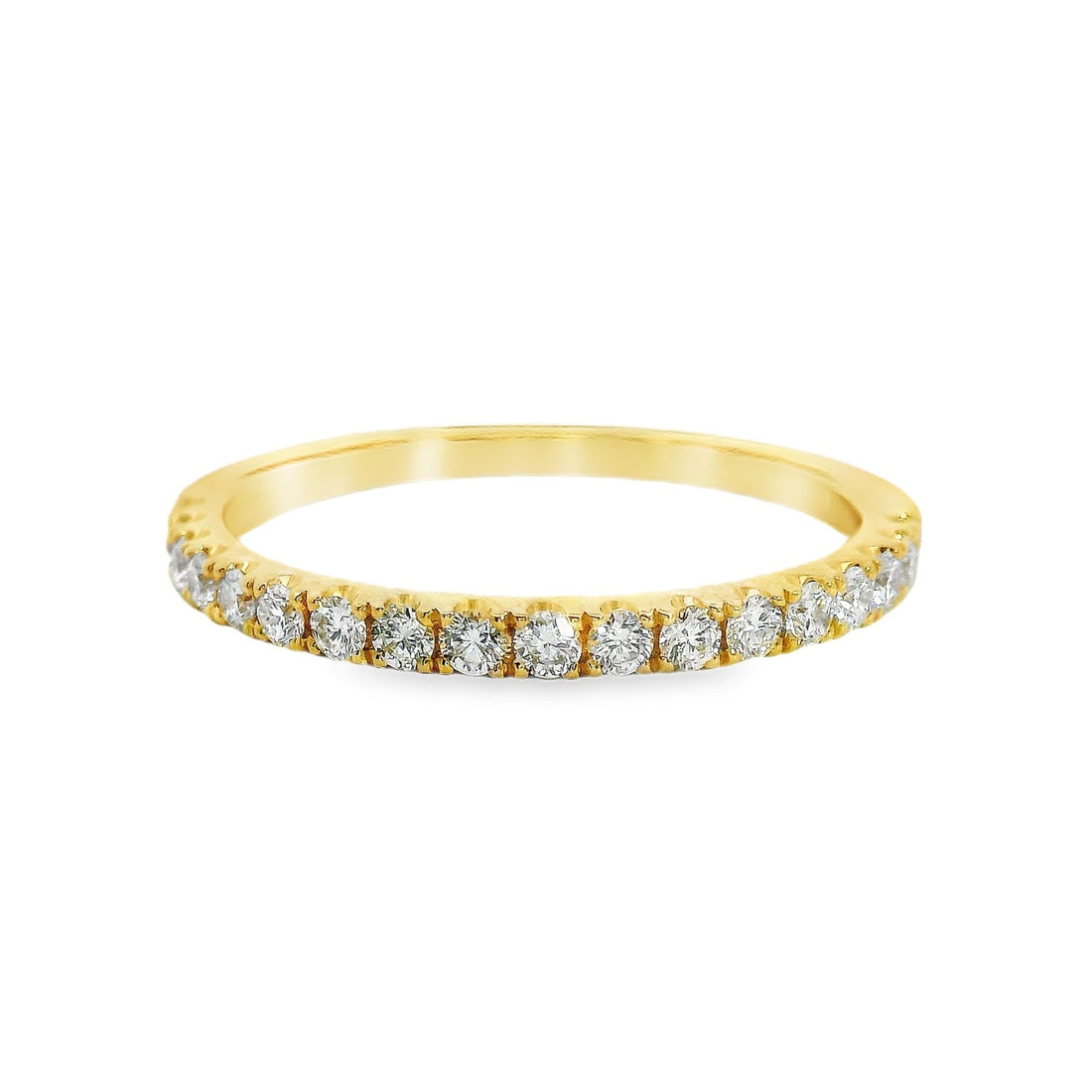 18kt Yellow Gold Natural Round Diamond Wedding Ring (.32ct)