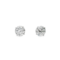 14kt White Gold Lab-Grown Round Diamond Stud Earrings (2.50ct)
