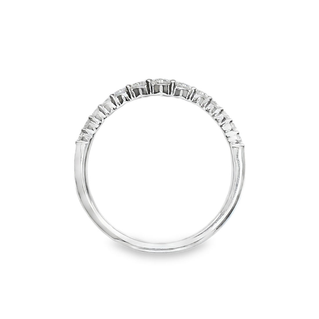18kt White Gold Natural Round Diamond Wedding Ring (.41ct)