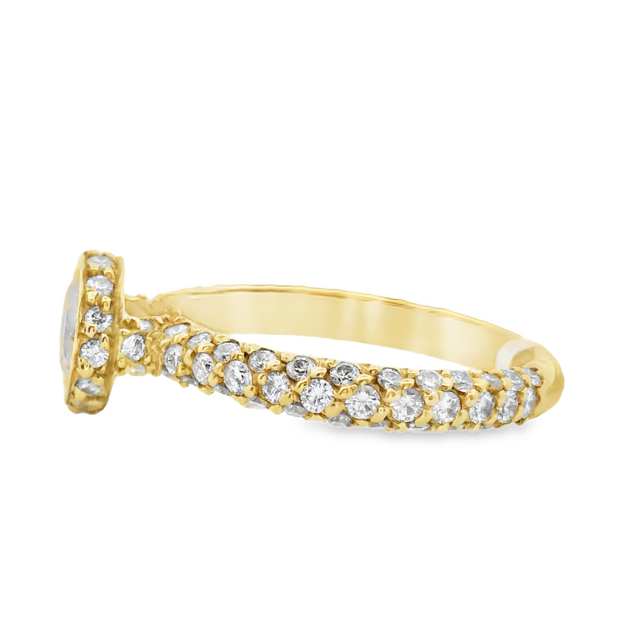 18kt Yellow Gold Natural Round Diamond Engagement Ring (1.67ct)