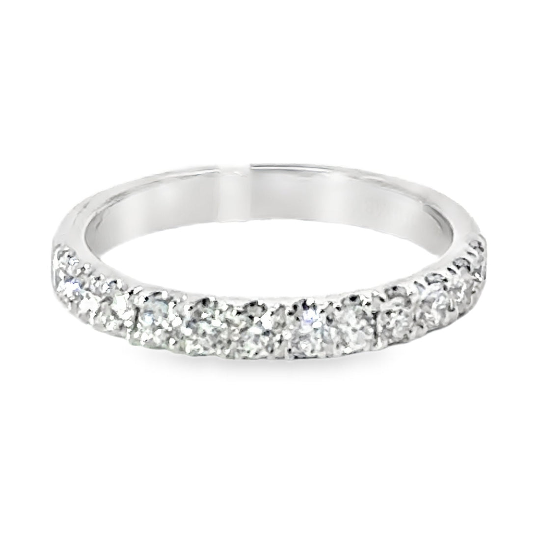 18kt White Gold Diamond Prong Set Wedding Ring (0.55ct)