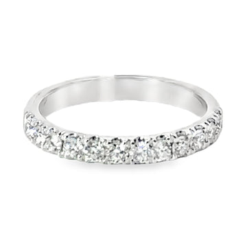 18kt White Gold Diamond Prong Set Wedding Ring (0.55ct)
