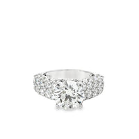18kt White Gold Lab-Grown Round Diamond Engagement Ring (6.04ct)