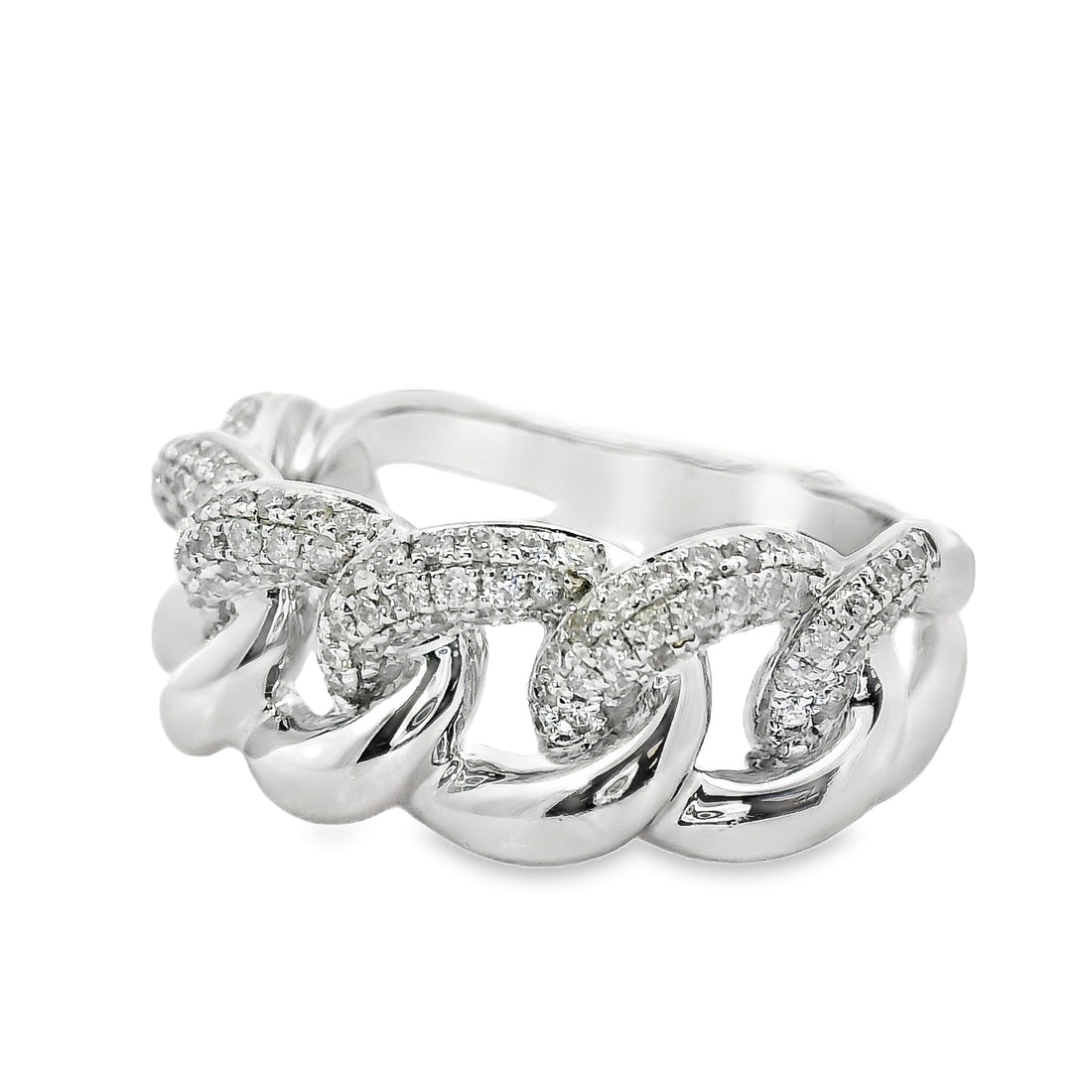 18kt White Gold Natural Diamond Contemporary Ring (0.46ct)