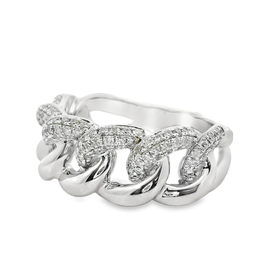 18kt White Gold Natural Diamond Contemporary Ring (0.46ct)