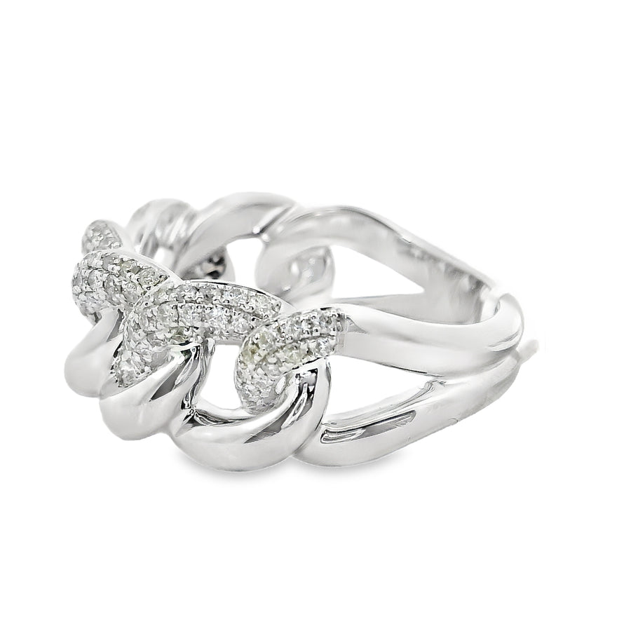 18kt White Gold Natural Diamond Contemporary Ring (0.46ct)