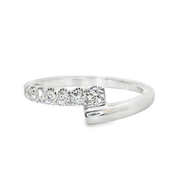 18kt White Gold Natural Diamond Bypass Ring (0.29ct)