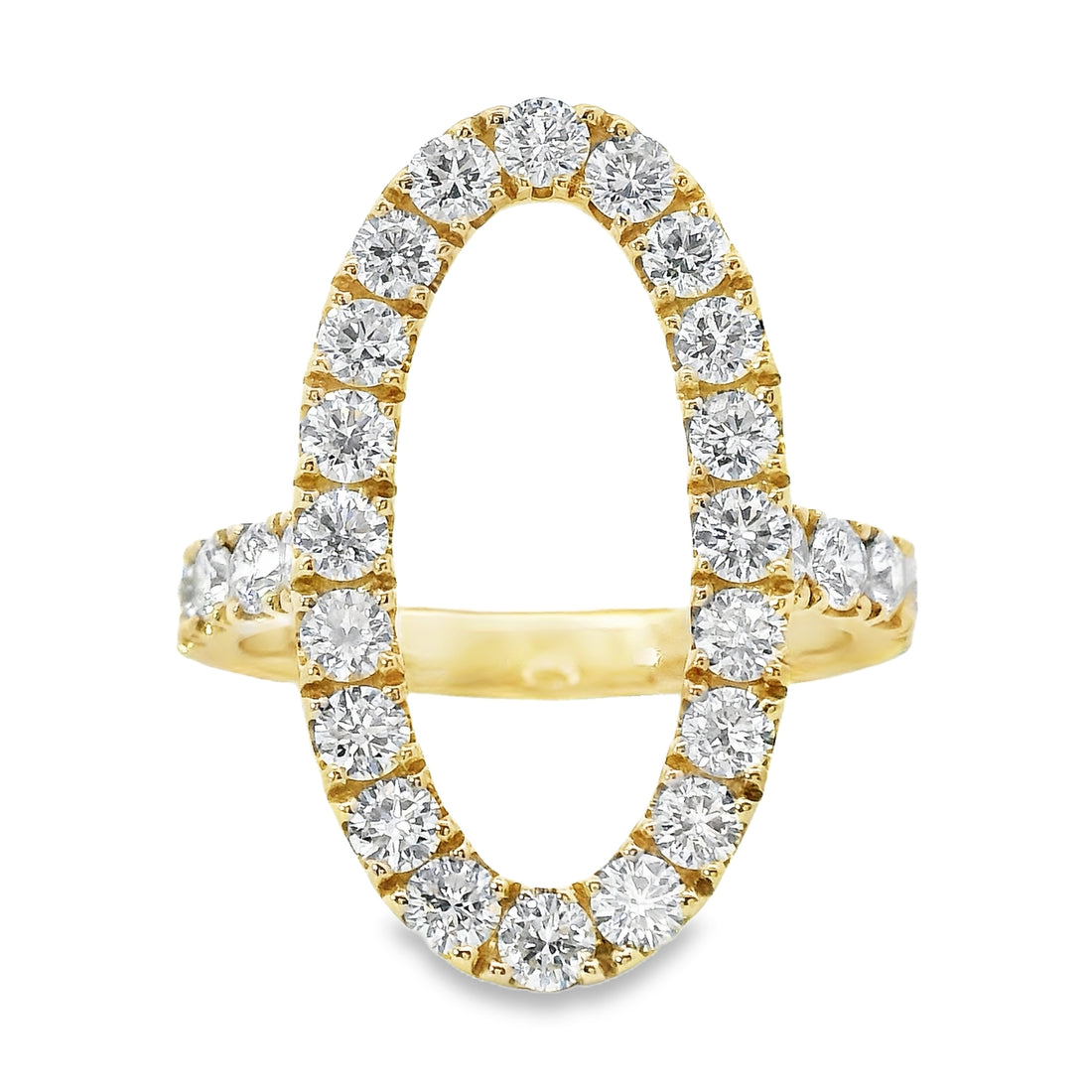 18kt Yellow Gold Natural Diamond Geometric Ring (1.57ct)