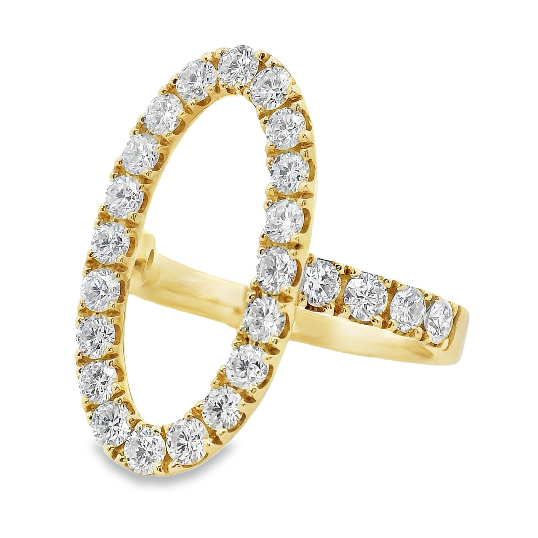 18kt Yellow Gold Natural Diamond Geometric Ring (1.57ct)