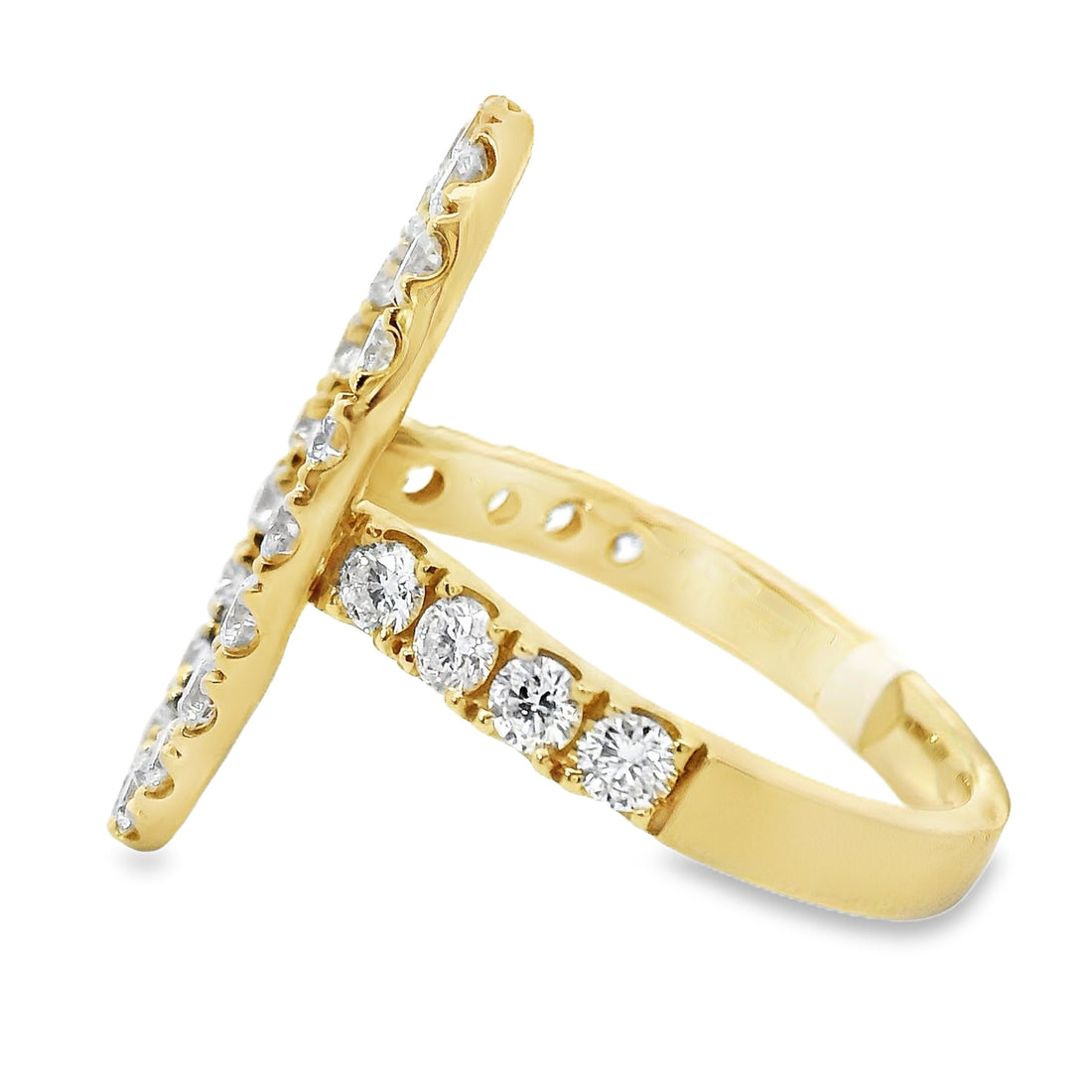 18kt Yellow Gold Natural Diamond Geometric Ring (1.57ct)