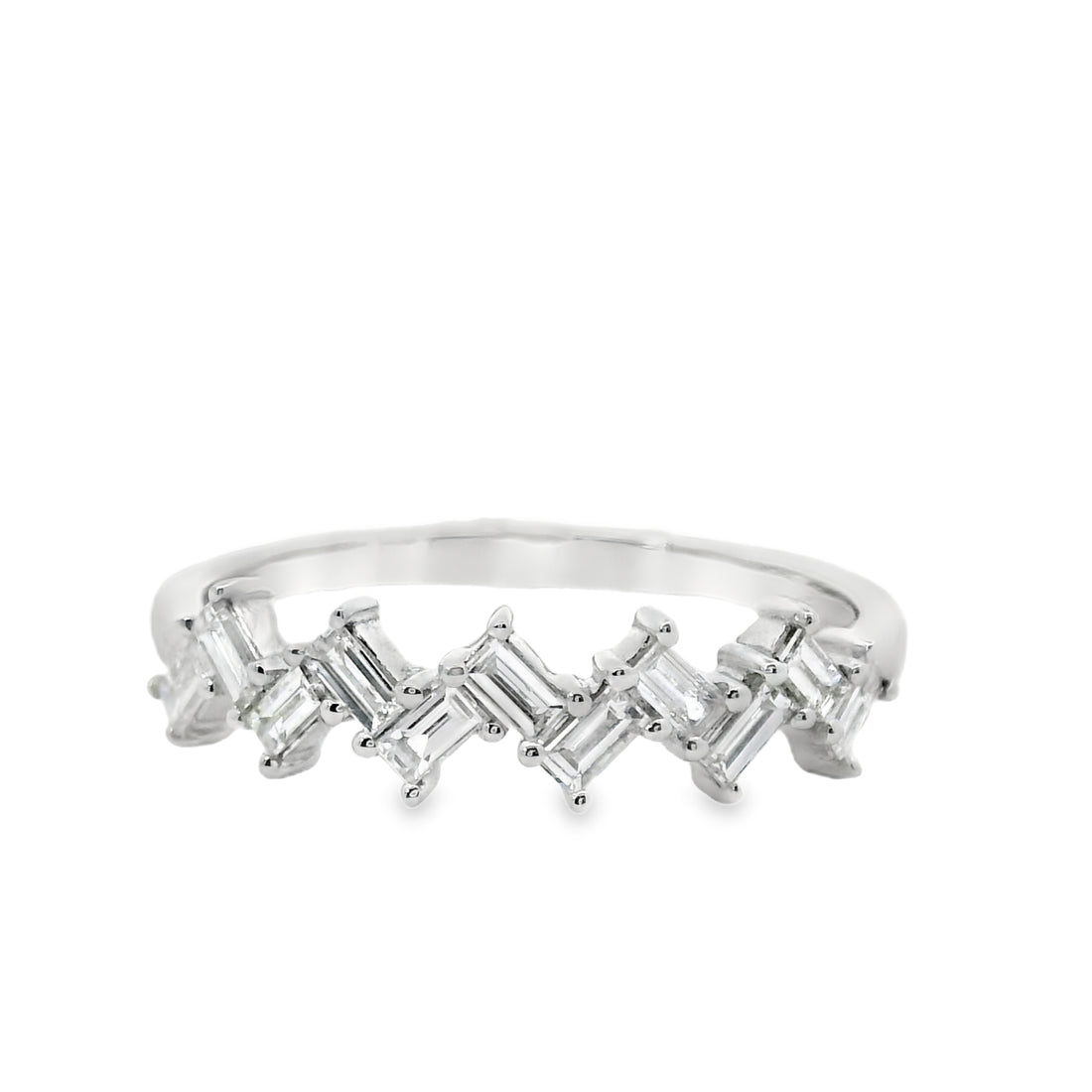 18kt White Gold Natural Diamond Geometric Ring (0.34ct)