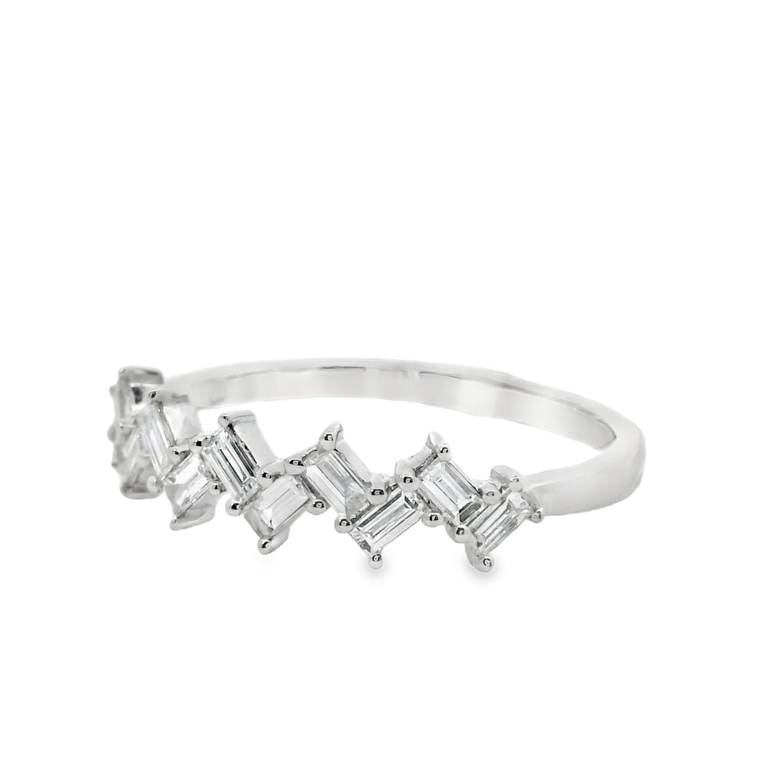 18kt White Gold Natural Diamond Geometric Ring (0.34ct)