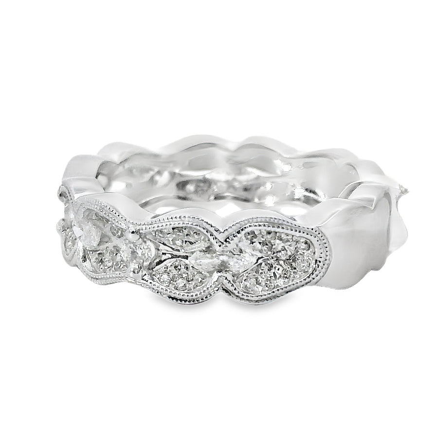 18kt White Gold Natural Diamond Free Form Ring (0.55ct)