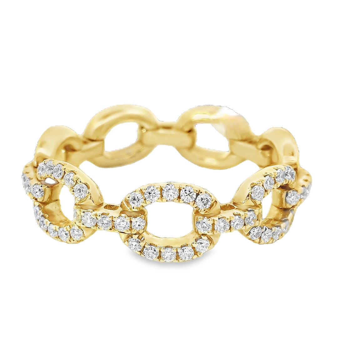18kt Yellow Gold Natural Diamond Flexible Ring (0.3ct)