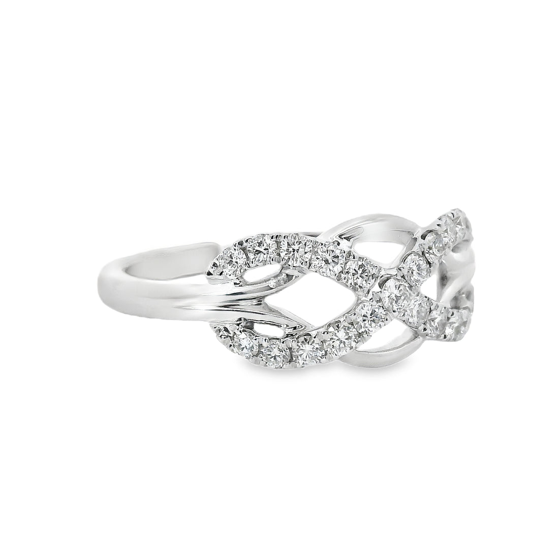 18K White Gold Natural Diamond Ring (.30ct)