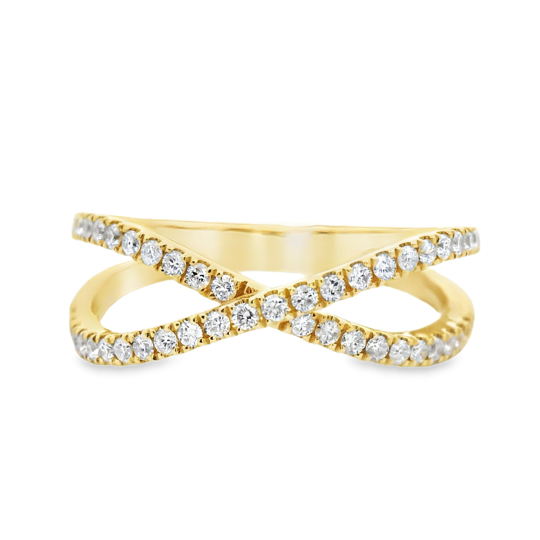 18kt Yellow Gold Natural Diamond Free Form Ring (0.32ct)