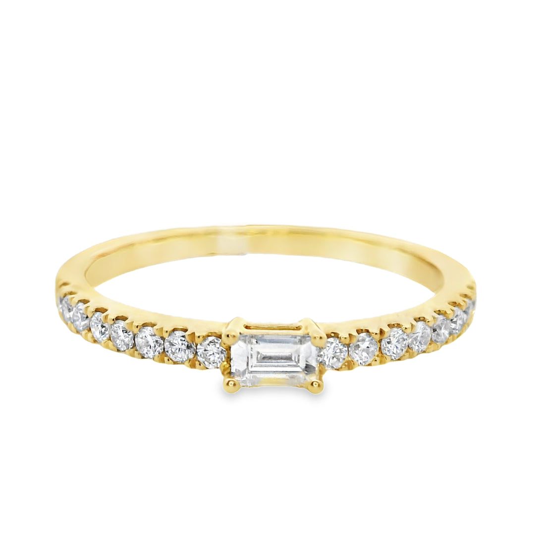 18K Yellow Gold Natural Diamond Ring (.29ct)