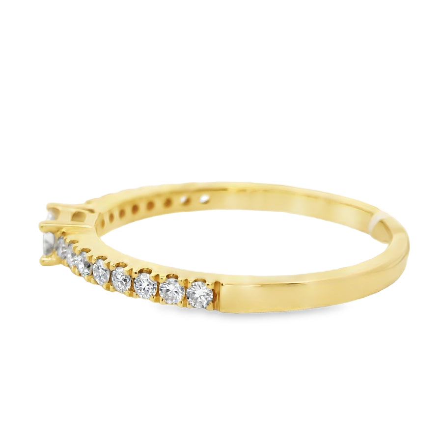 18K Yellow Gold Natural Diamond Ring (.29ct)