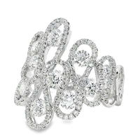 18kt White Gold Natural Diamond Free Form Ring (1.66ct)