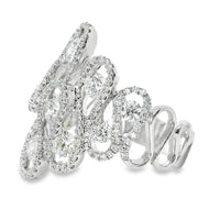 18kt White Gold Natural Diamond Free Form Ring (1.66ct)