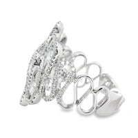 18kt White Gold Natural Diamond Free Form Ring (1.66ct)