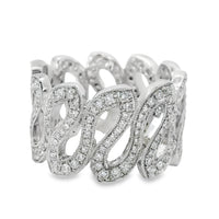 18kt White Gold Natural Diamond Free Form Ring (1.16ct)