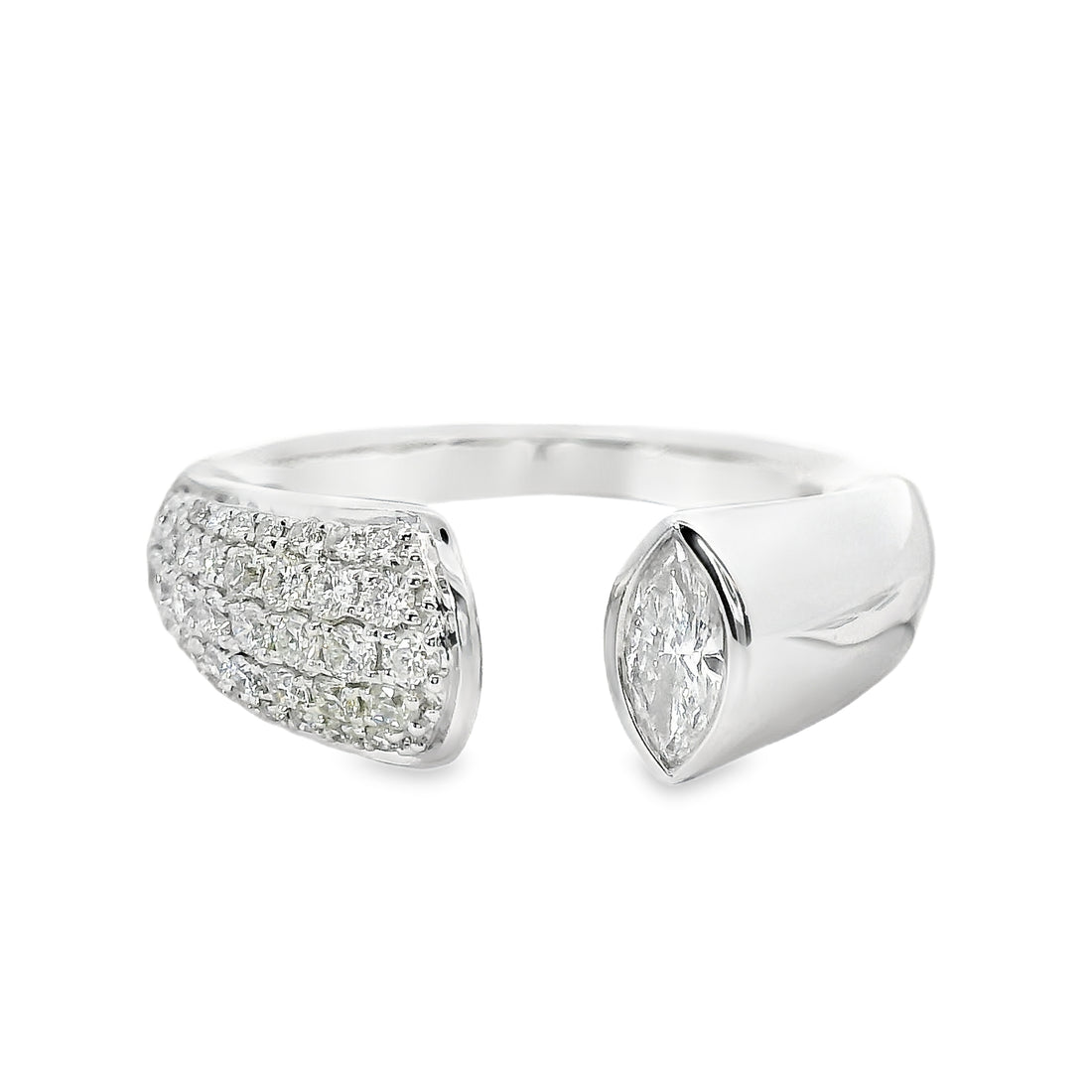 18kt White Gold Natural Diamond Contemporary Ring (0.56ct)