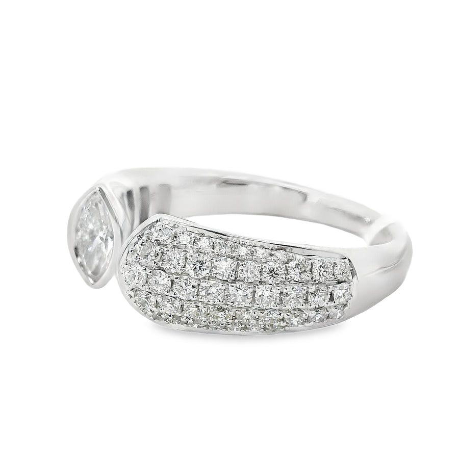 18kt White Gold Natural Diamond Contemporary Ring (0.56ct)