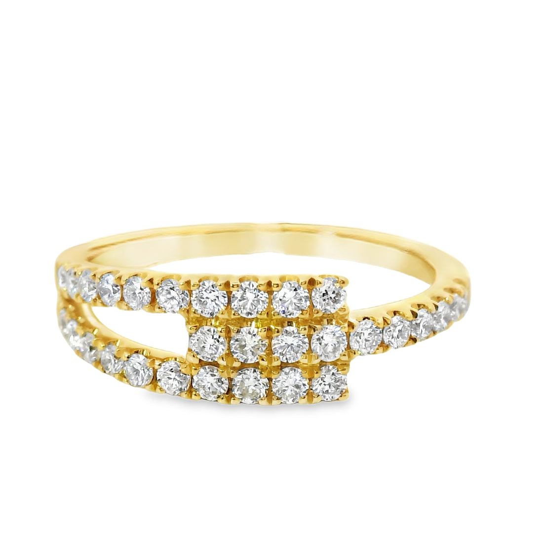 18kt Yellow Gold Natural Diamond Free Form Ring (0.51ct)