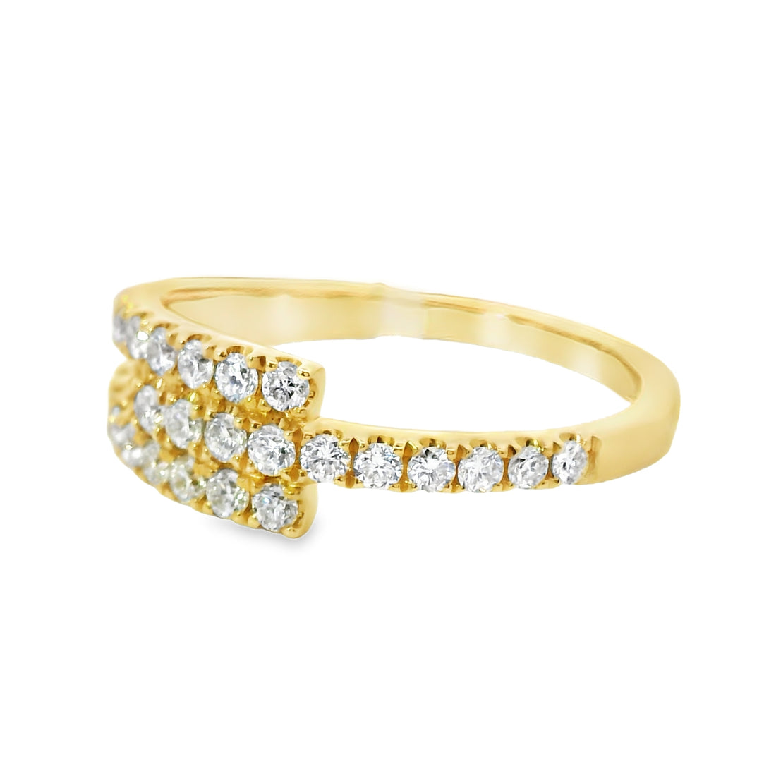 18kt Yellow Gold Natural Diamond Free Form Ring (0.51ct)