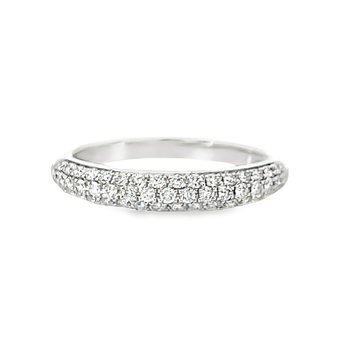 18kt White Gold Diamond Pave Wedding Ring (0.4ct)