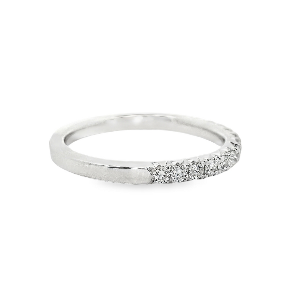 18kt White Gold Natural Round Diamond Wedding Ring (.33ct)