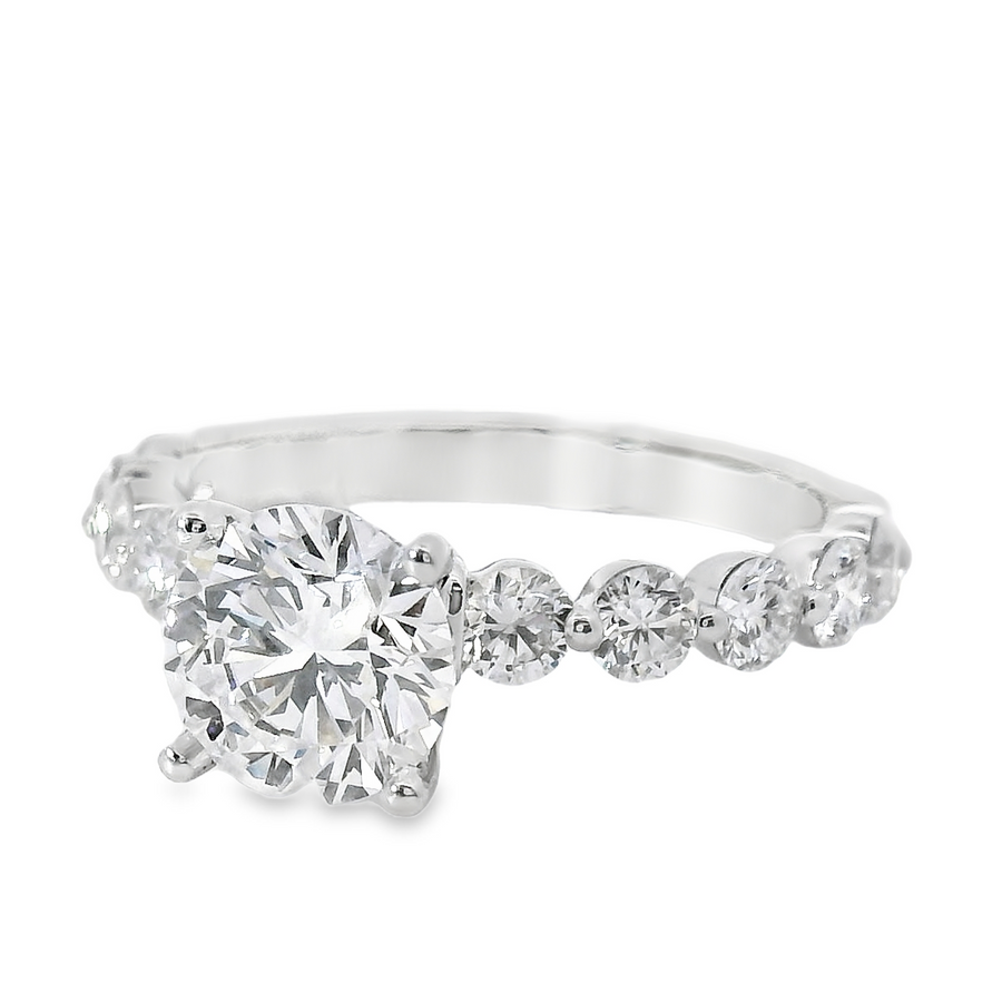 18kt White Gold Lab-Grown Round Diamond Engagement Ring (2.23ct)