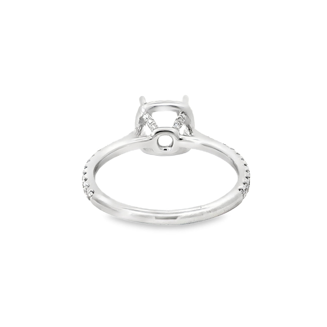 18kt White Gold Diamond Halo Semi-Mount Ring (.45ct)