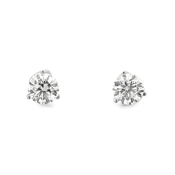 14kt White Gold Lab-Grown Round Diamond Studs (2ct)