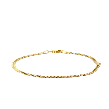 14K Yellow Gold 7" 2.6mm Curb Style Bracelet (1.94g)