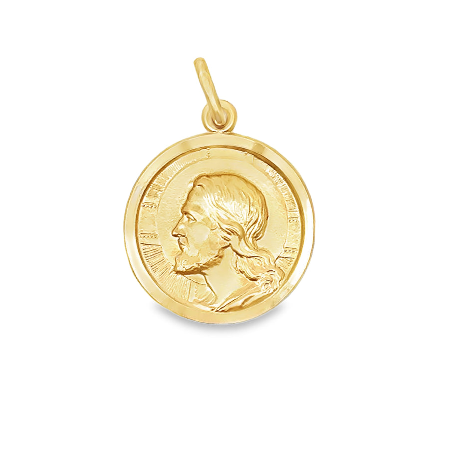 18kt Yellow Gold Italian Made Christ Head Charm (4.72g)
