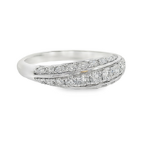 18kt White Gold Natural Round Diamond Wedding Ring (.79ct)