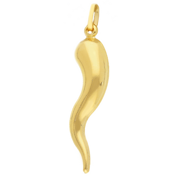 18K Yellow Gold 41mm Horn Pendant (2.13g)