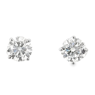 14kt White Gold Lab-Grown Diamond Stud Earrings (3.0ct)