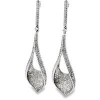 14kt White Gold Natural Diamonds Drop Earrings (2ct)