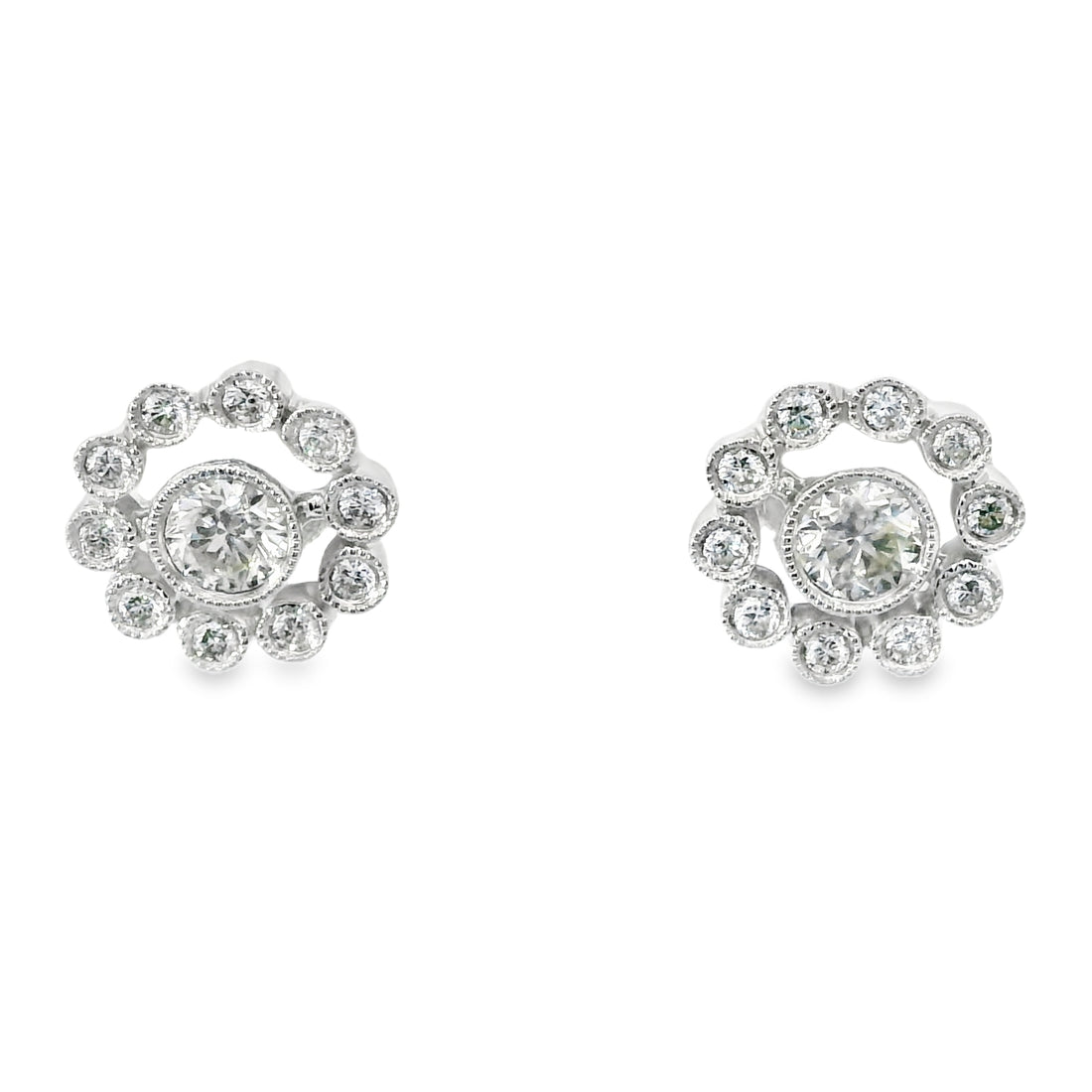 18kt White Gold Natural Diamond Earrings (0.5ct)