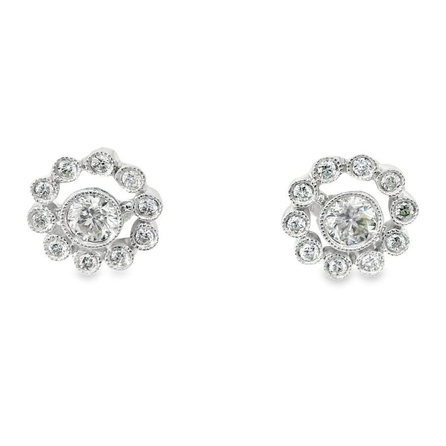 18kt White Gold Natural Diamond Earrings (0.5ct)