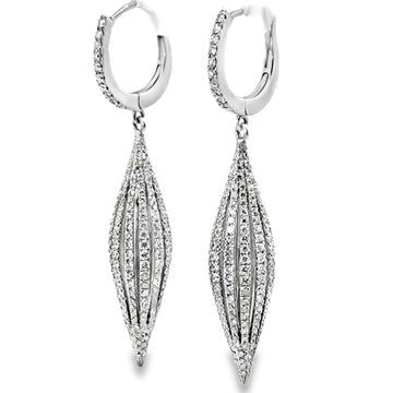 18kt White Gold Natural Diamonds Drop Earrings (2.19ct)