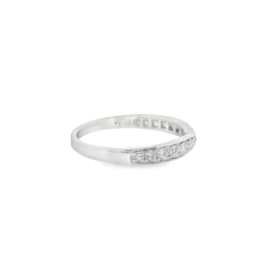 Platinum Natural Round Diamond Wedding Ring (.29ct)