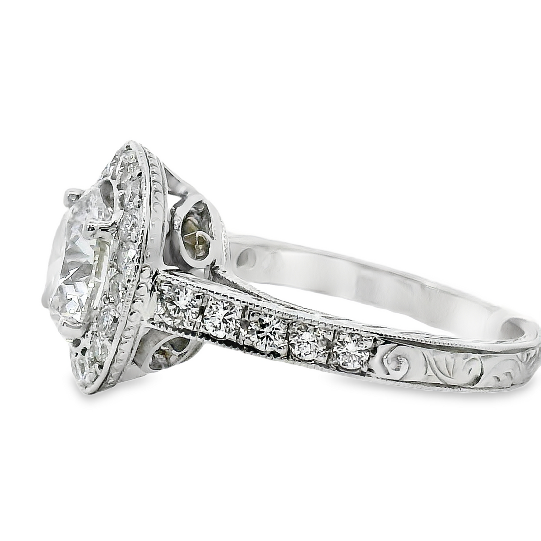 18kt White Gold Lab-Grown Round Diamond Engagement Ring (2.16ct)